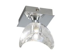 Mantra M1457 Eclipse 1 Light Flush Ceiling Light In Chrome