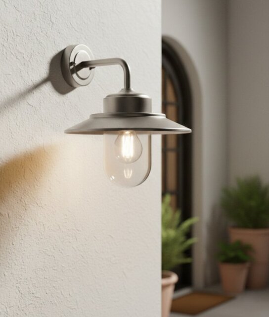 Firstlight 3828ST Naples Outdoor Wall Light In Stainless Steel IP44
