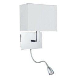 Searchlight 6519CC Chrome Switched Wall Light with Flexible LED Lamp