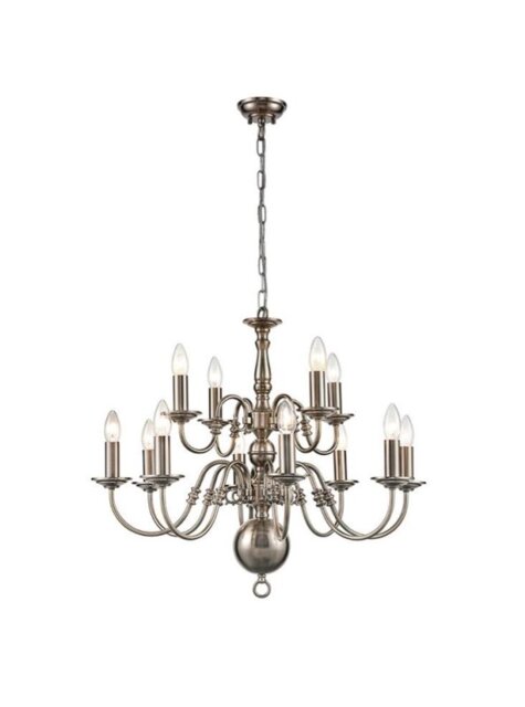 Holandesa 12 Way Flemish Ceiling Light In Pewter Finish