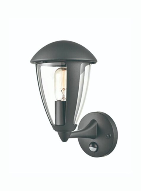 Franklite Flora Outdoor PIR Wall Lantern In Grey Finish EXT6637