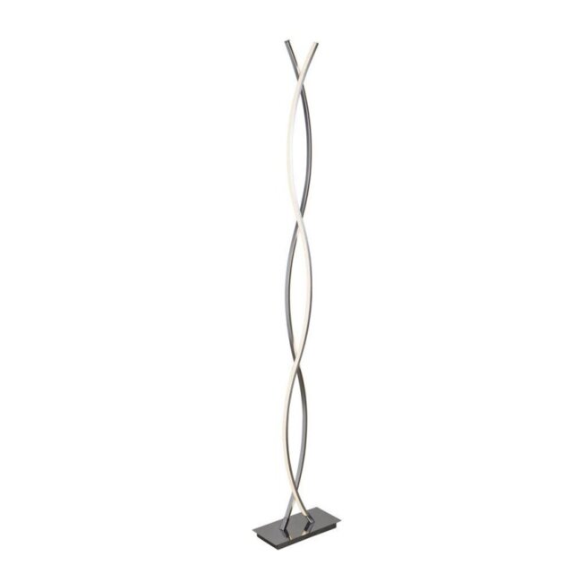 Searchlight 5679CC Platt Floor Lamp In Chrome And Glass