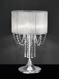 Franklite TL970 3 Light Chrome and Crystal Table Lamp
