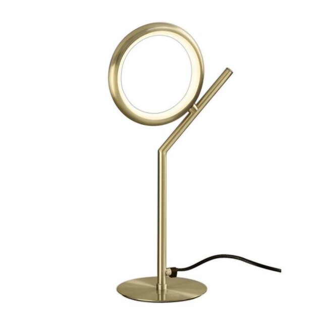 Mantra M6586 Olimpia SG 8 Watt Table Lamp In Satin Gold/Opal White