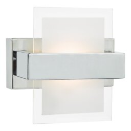 Dar APT0750 Apt 1 Light Wall Light In Polished Chrome And Glass