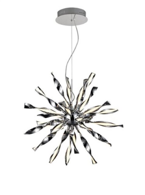Franklite PCH183 Ceiling Pendant In Chrome - Dia: 670mm
