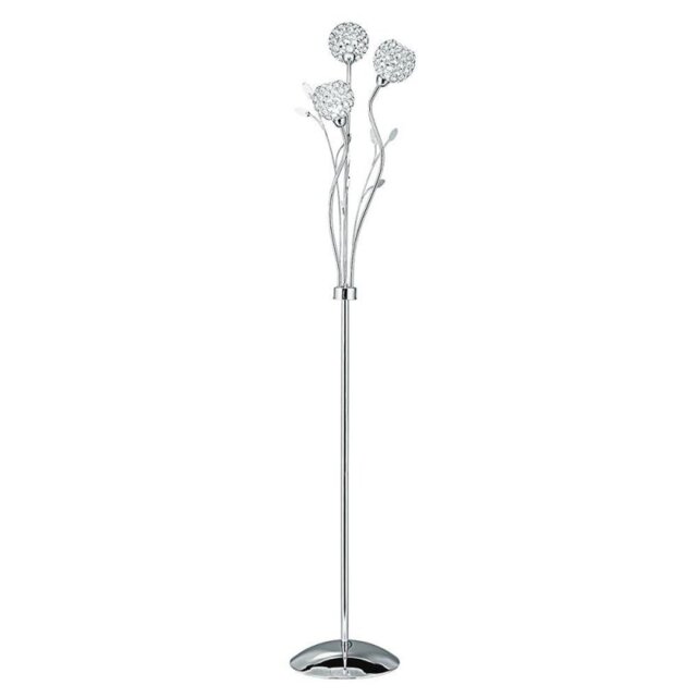Searchlight 3573CC Bellis II Chrome/Glass 3 Light Floor Lamp
