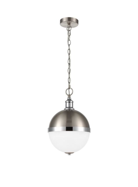 Harriet 2 Light Ceiling Pendant Light In Satin Nickel And Chrome Finish PH218