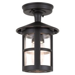 Elstead BL21A-BLACK Hereford exterior black flush porch light, IP23