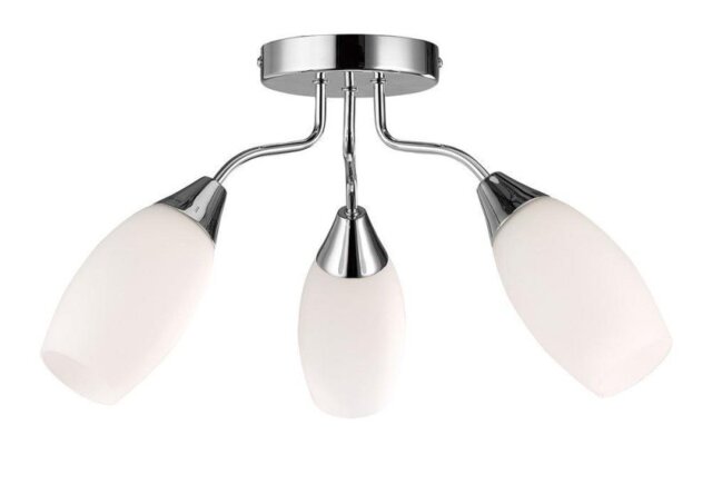 Denia 3 Light Ceiling Light In Chrome
