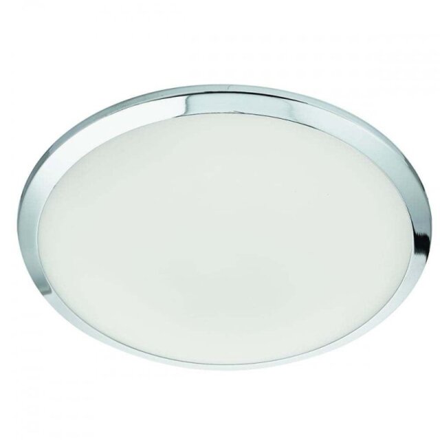 Searchlight 7938-30CC Flush Ceiling Light In Chrome With Frosted Glass