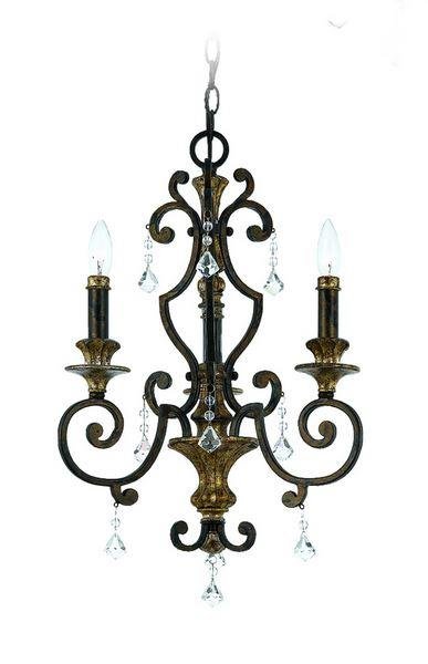 QZ/MARQUETTE3 3 Light Crystal Drop Heirloom Chandelier