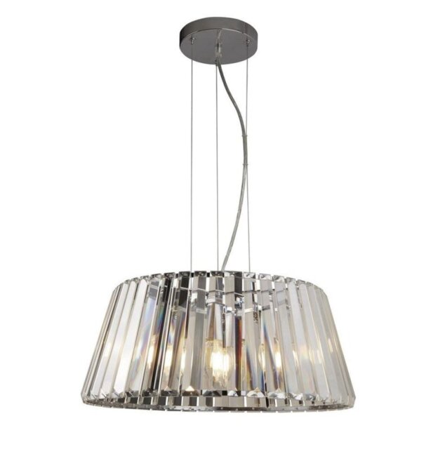 Searchlight 2895-5CC Tiara Ceiling Pendant Light In Chrome And Crystal