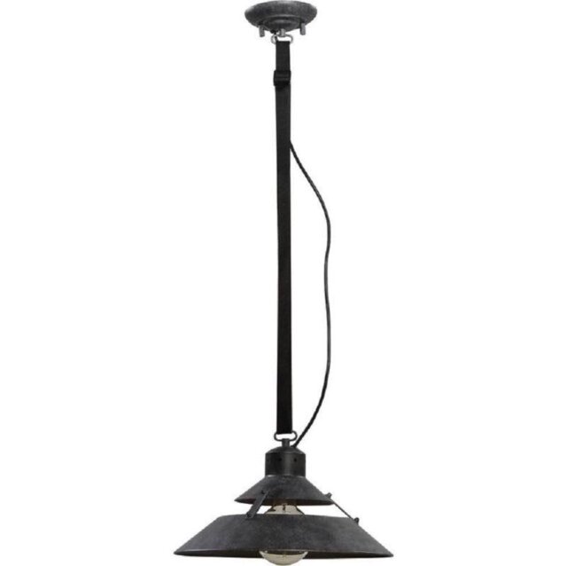 Mantra M5441 Industrial 1 Light Medium Pendant In Oxide Metal - Dia: 350mm