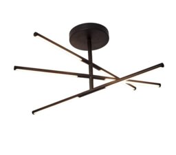 Mantra M6828 Torch 36 Watt LED Semi Flush Ceiling Light In Sand Black