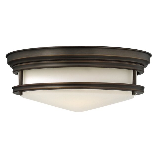 HK-HADLEY-F-OZ Hadley 3 Light Flush Ceiling Light In Oil Rubbed Bronze
