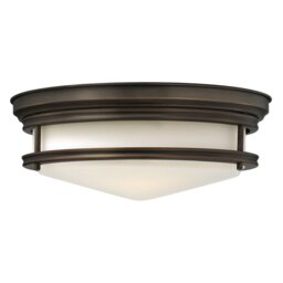 HK-HADLEY-F-OZ Hadley 3 Light Flush Ceiling Light In Oil Rubbed Bronze