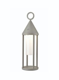 Franklite Flow Dimmable LED Outdoor Lantern Table Lamp In Silver Finish EXT6641