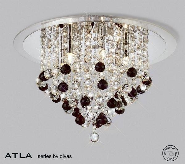 IL30009BL Black 6 Light Ceiling Light