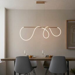 Endon 97629 Attalea Linear LED Ceiling Pendant Light In Satin Gold Finish