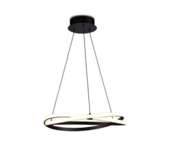 M5810 Infinity Dimmable LED Medium Ceiling Pendant Light In Brown Oxide And White