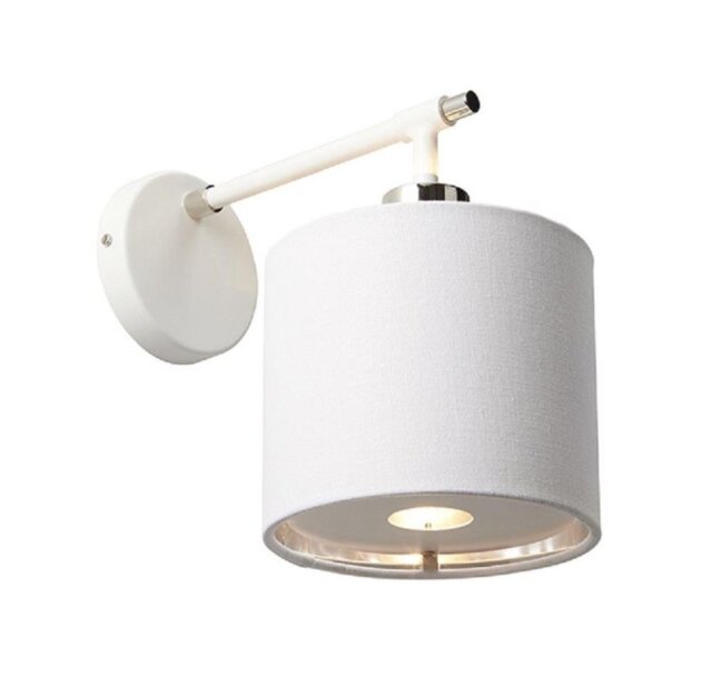 BALANCE1 WPN Balance 1 Light Wall Light In White And Polished Nickel