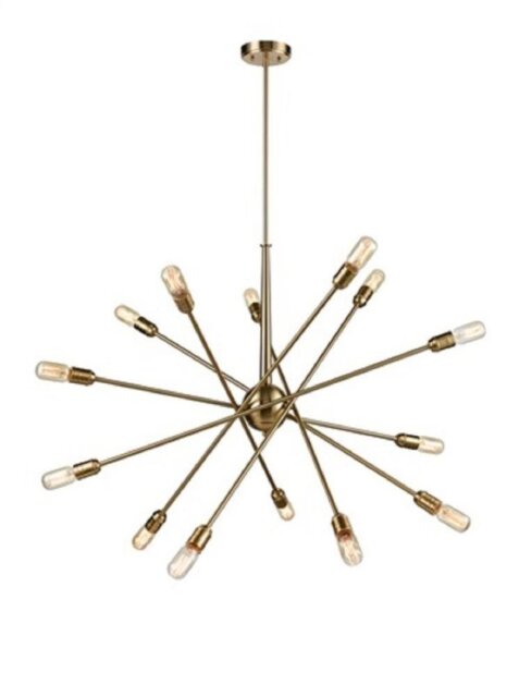 Franklite FL2398-14 14 Light Ceiling Light In Matt Gold