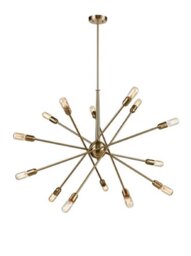 Franklite FL2398-14 14 Light Ceiling Light In Matt Gold