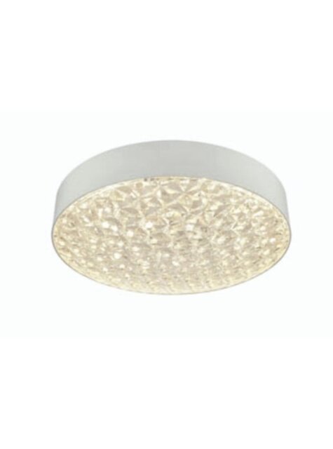 Franklite CF5793 Bathroom LED Flush Ceiling Light With Crystal Glass Effect IP44