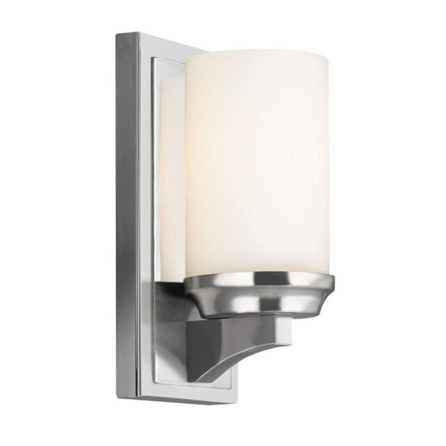 FE/AMALIA1/SBATH Amalia 1 Light Small Bathroom Wall Light In Polished Chrome - Height: 241mm
