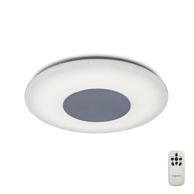 Mantra M5933 Reef LED Tuneable Flush Ceiling Light In Chrome - Dia: 450mm