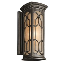 Elstead KL/FRANCEASI/M Franceasi 1 Light Medium Wall Lantern Light In Olde Bronze - H: 457mm