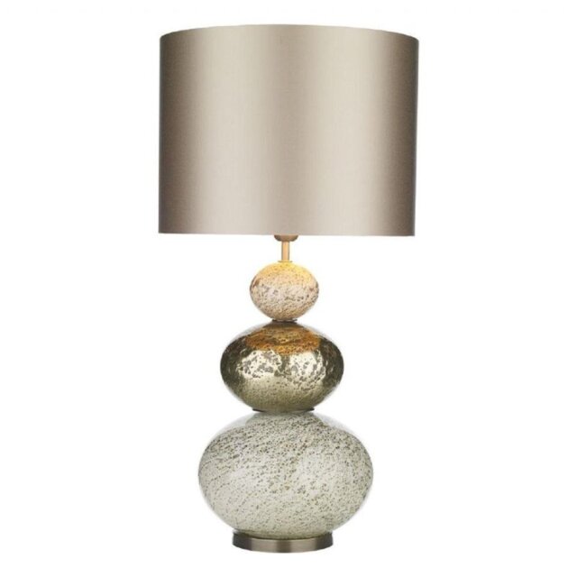 David Hunt Lighting BOA4335+DRM4018 Boavista Table Lamp In Gold Glass With Almond Shade