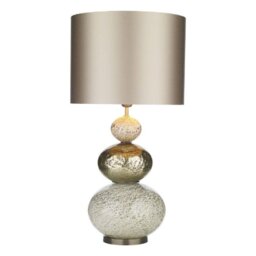 David Hunt Lighting BOA4335+DRM4018 Boavista Table Lamp In Gold Glass With Almond Shade