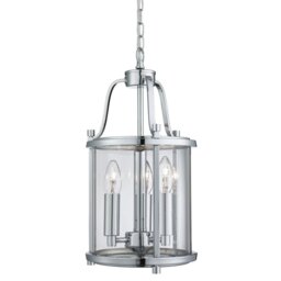 Searchlight 3063-3CC 3 Light Victorian Lantern Ceiling Pendant Light In Chrome