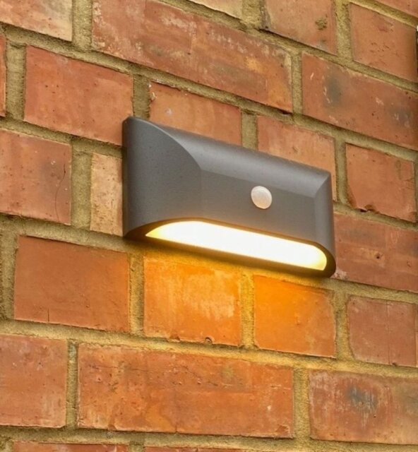 Firstlight 4156GP Mission Outdoor LED PIR Resin Wall Light In Graphite Finish IP65