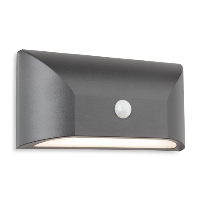 Firstlight 4156GP Mission Outdoor LED PIR Resin Wall Light In Graphite Finish IP65