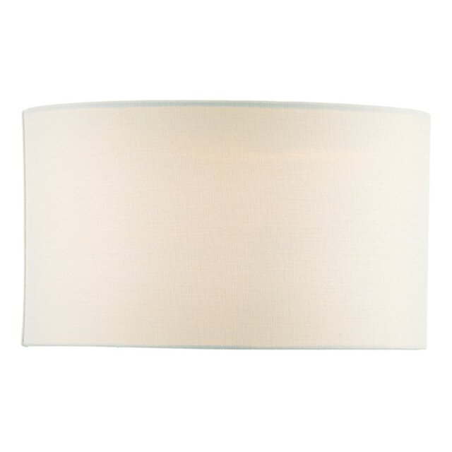 Dar Lighting Pyramid White Linen Drum Shade 35 cm