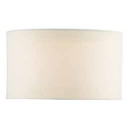 Dar Lighting Pyramid White Linen Drum Shade 35 cm