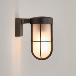 Astro 1368026 Cabin Outdoor Wall Light In Bronze Finish With Frosted Glass IP44