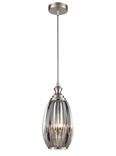 Marcella 1 Light Ceiling Pendant Light In Smoked Glass Finish 15cm PH231/350