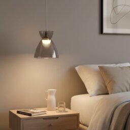 Firstlight 6840CHSM Royale LED Ceiling Pendant Light In Chrome With Smoked Decorative Glass
