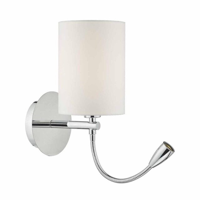 Dar FET0750 Feta 1 Light Wall Light In Polished Chrome - Fitting Only