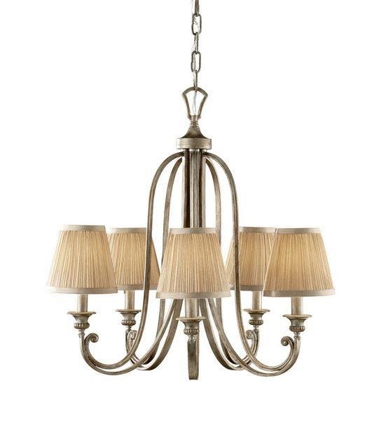 FE/ABBEY5 Abbey 5 Light Silver Sand Finish Chandelier