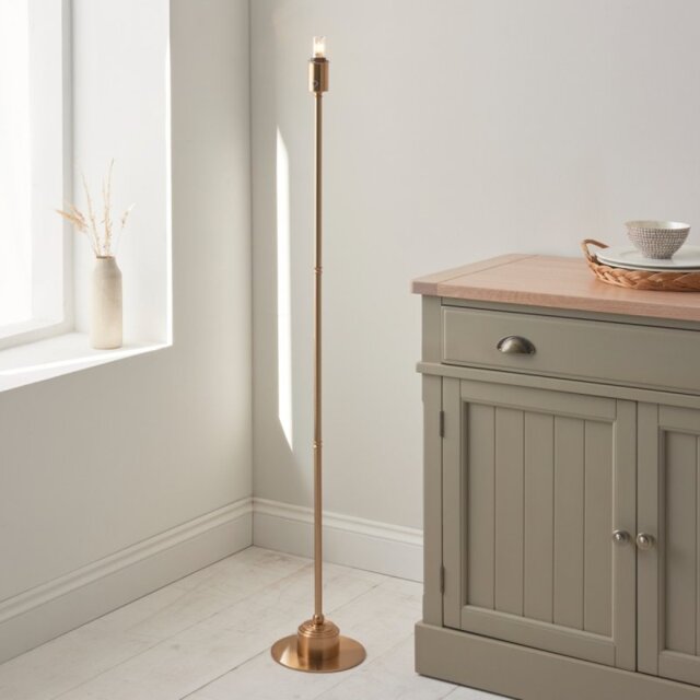Endon 110460 Burley Rechargeable Floor Lamp In Brushed Aged Brass