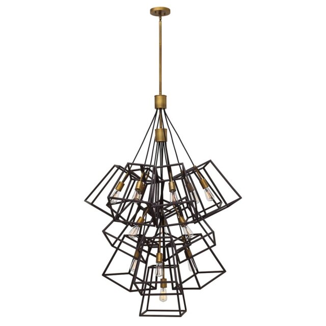 HK-FULTON-13P Fulton 13 Light Large Foyer Chandelier Light In Bronze