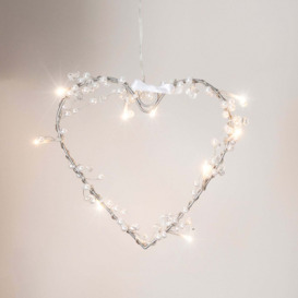 Heart Battery Fairy Light Wreath - thumbnail 1
