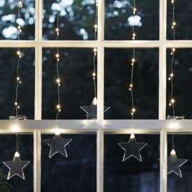 47 Warm White Micro LED Star Curtain Light - thumbnail 1