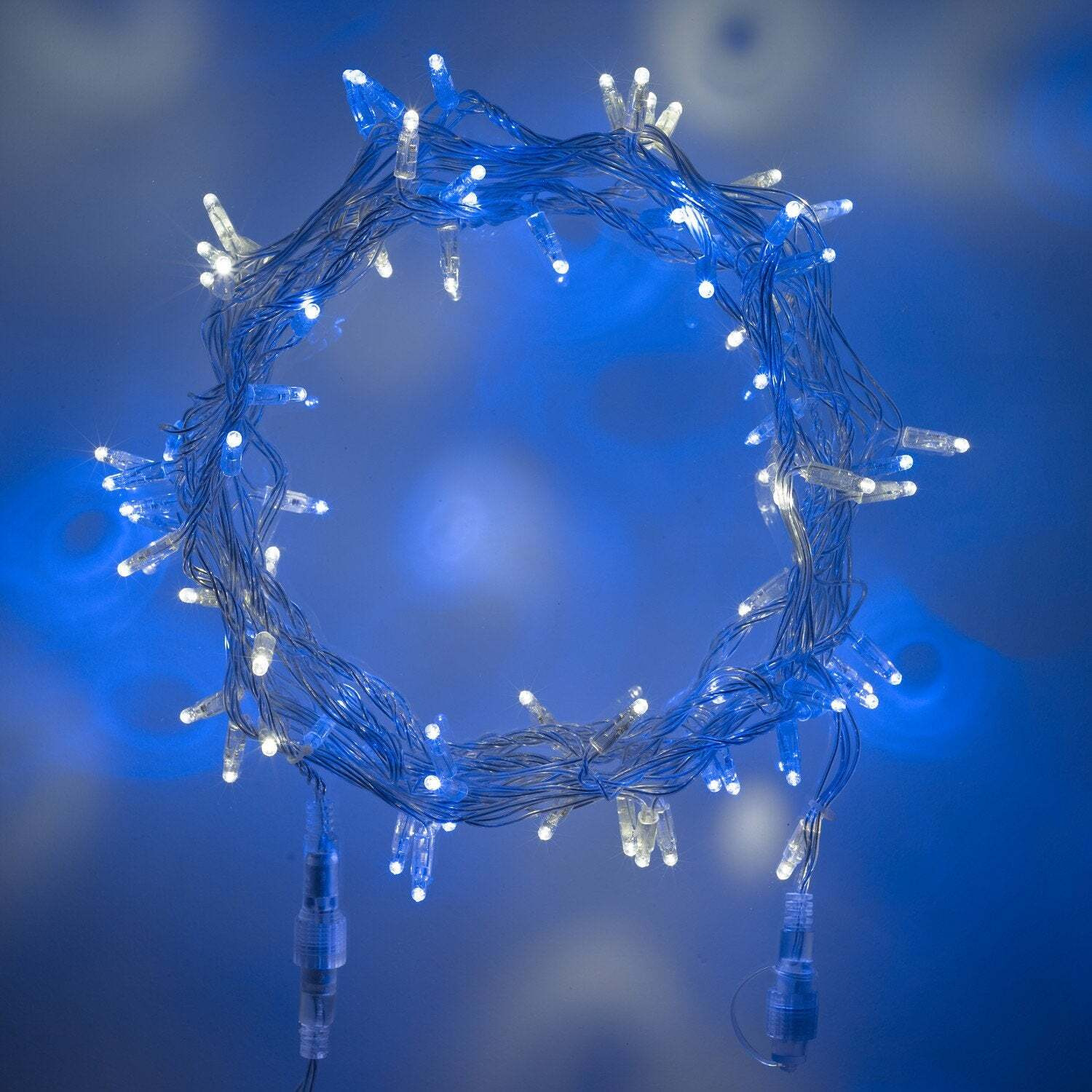 Core Connect 30m 300 Blue & White Connectable Fairy Lights Clear Cable - image 1