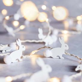 20 Wooden Bunny Micro Fairy Lights